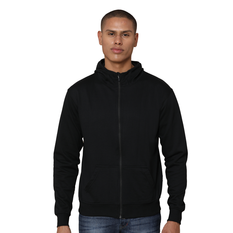 Classic Black Zipper Hoodie