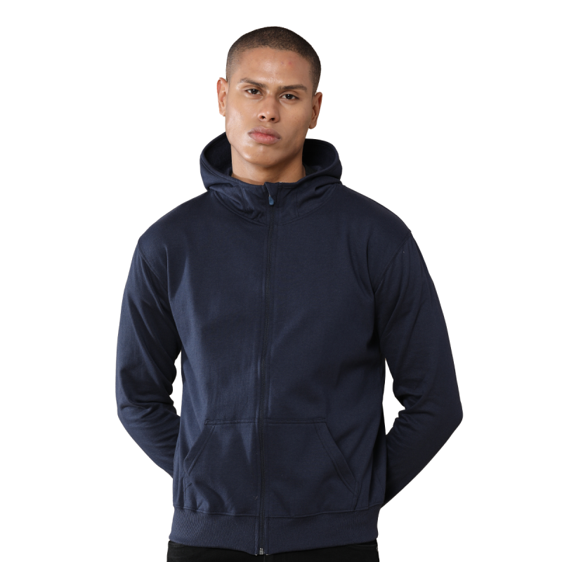 Midnight Navy  Zipper Hoodie