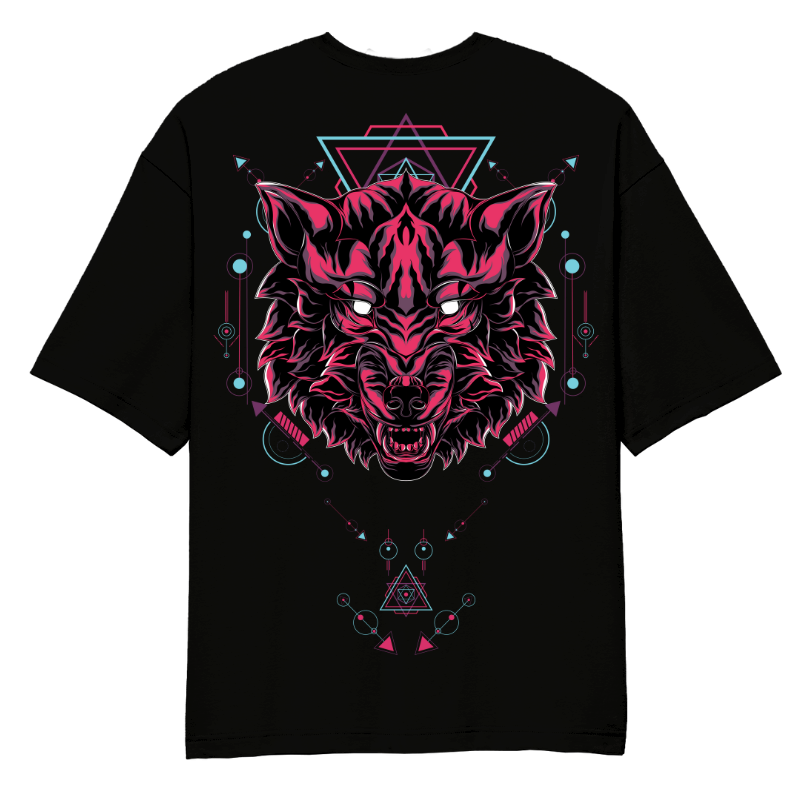 Neon Wolf Oversized T-Shirt